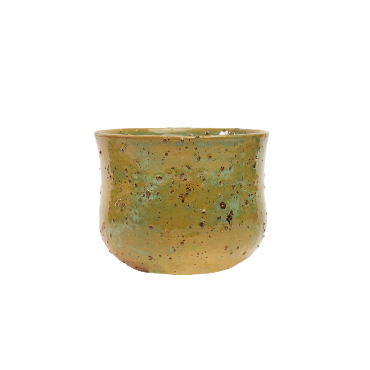 Poison Ivy handmade ceramic vase with rough stone-textured clay, wheel-thrown by Mocha Cat Pottery Bangalore