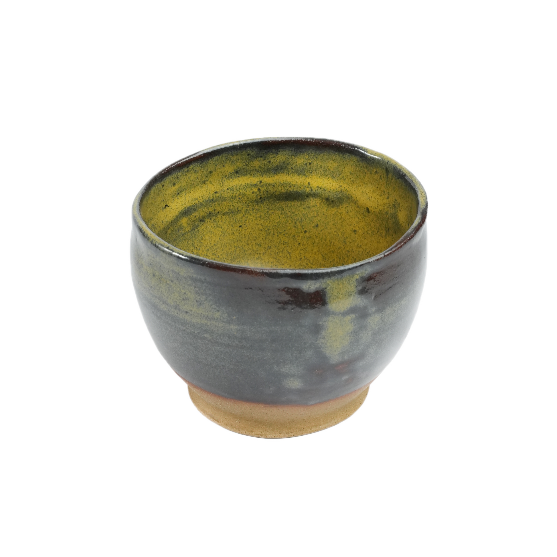 Dessert Cups handmade stoneware cup with dripping glaze, Mocha Cat Pottery Bangalore