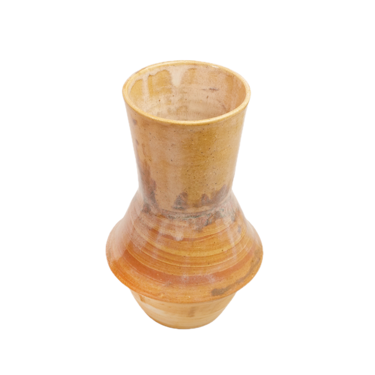 Tall Man handmade ceramic vase, marbled clay, wheel-thrown in sections by Mocha Cat Pottery Bangalore