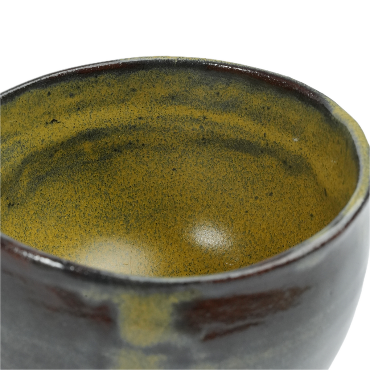 Interior glaze of handmade stoneware Dessert Cup, Mocha Cat Pottery Bangalore