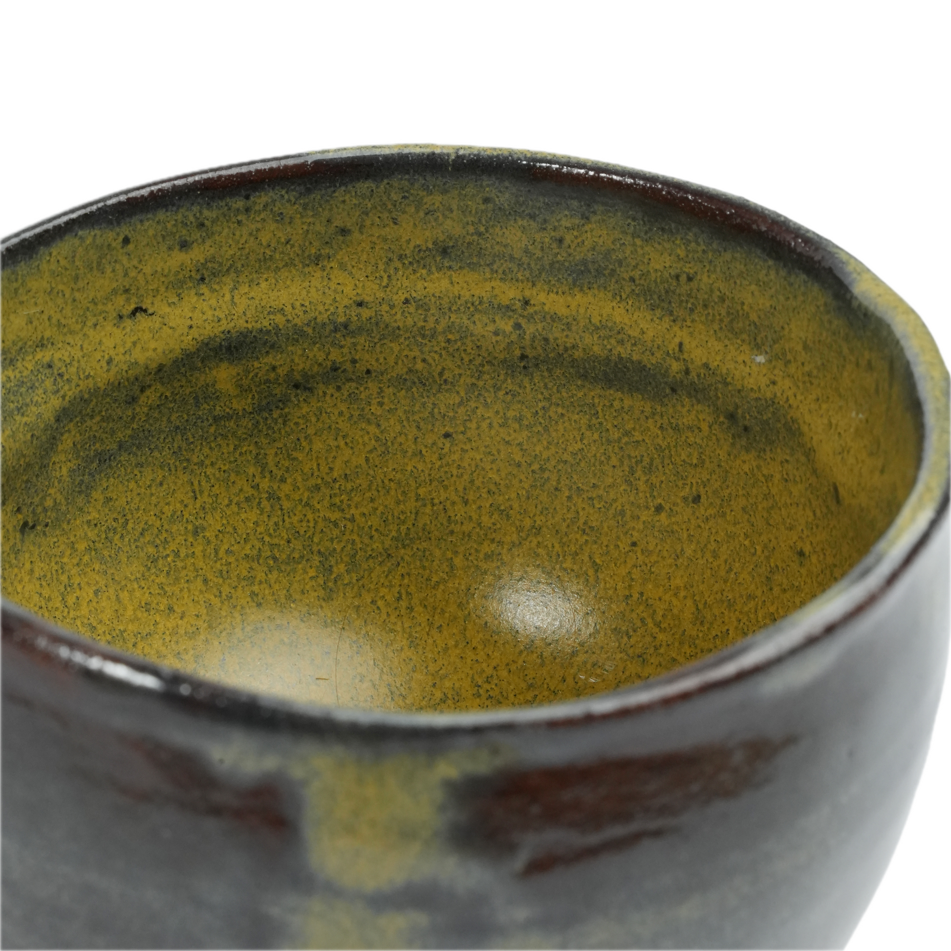 Interior glaze of handmade stoneware Dessert Cup, Mocha Cat Pottery Bangalore