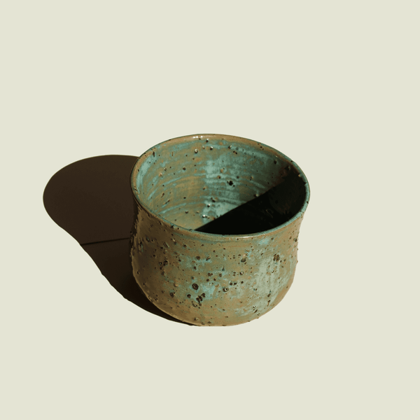 Poison Ivy — Two-Tone Bud Vase, handmade ceramic by Mocha Cat Pottery, Bangalore