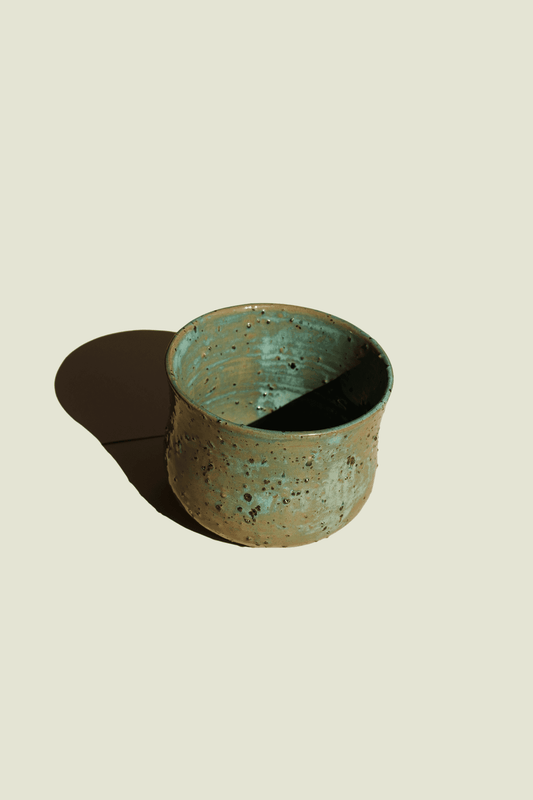 Poison Ivy — Two-Tone Bud Vase, handmade ceramic by Mocha Cat Pottery, Bangalore