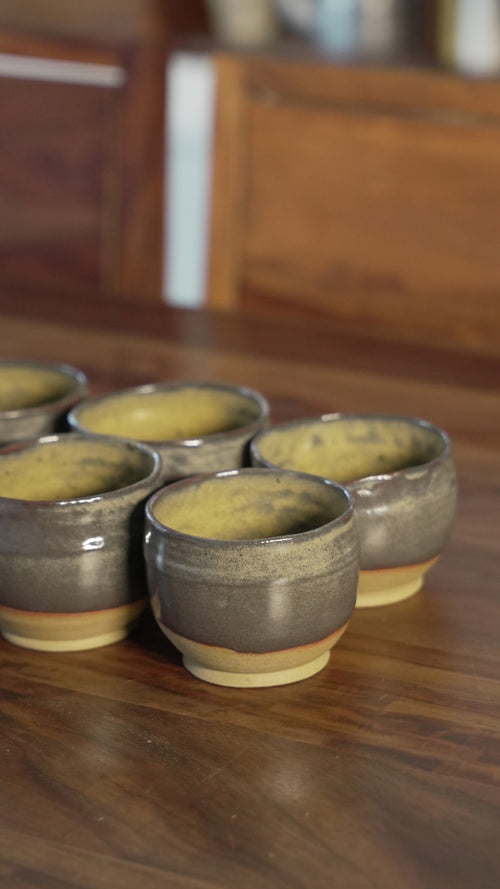 Dessert Cups — Stoneware Cups, handmade ceramic by Mocha Cat Pottery, Bangalore