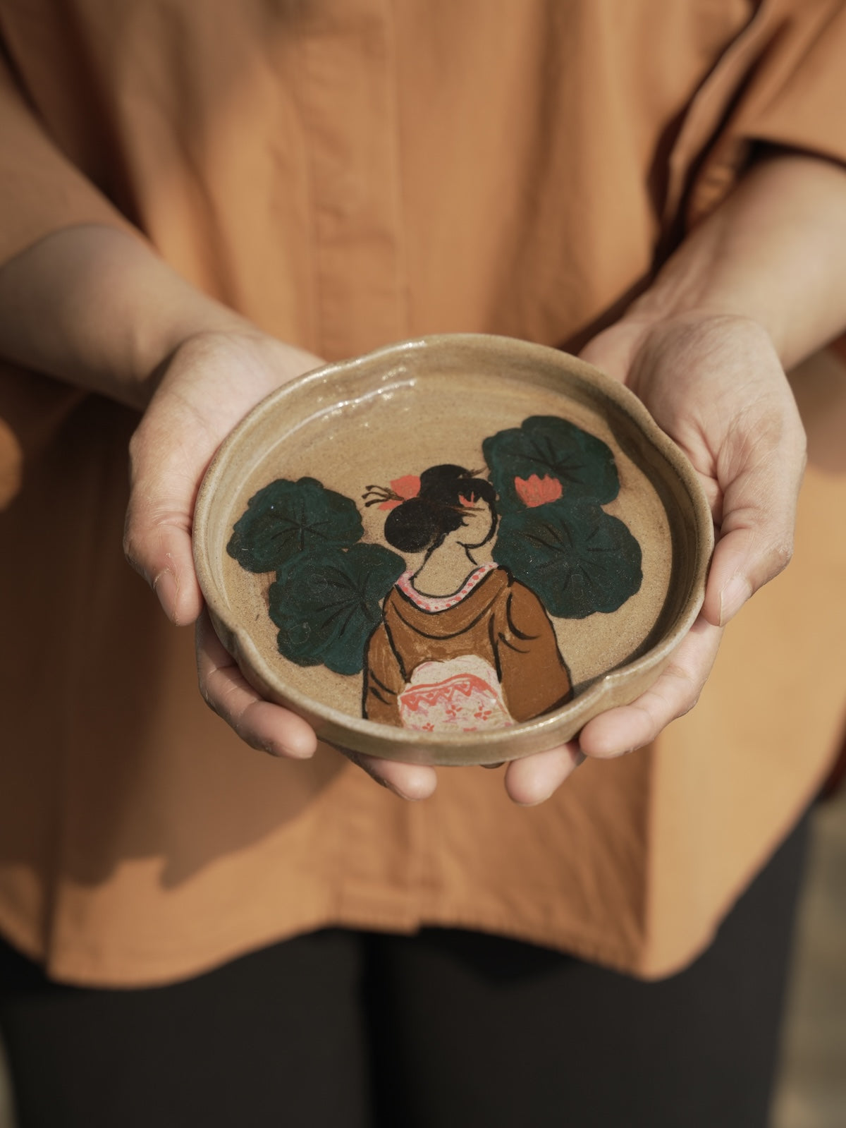 Geisha Plate — Hand-Painted Plates
