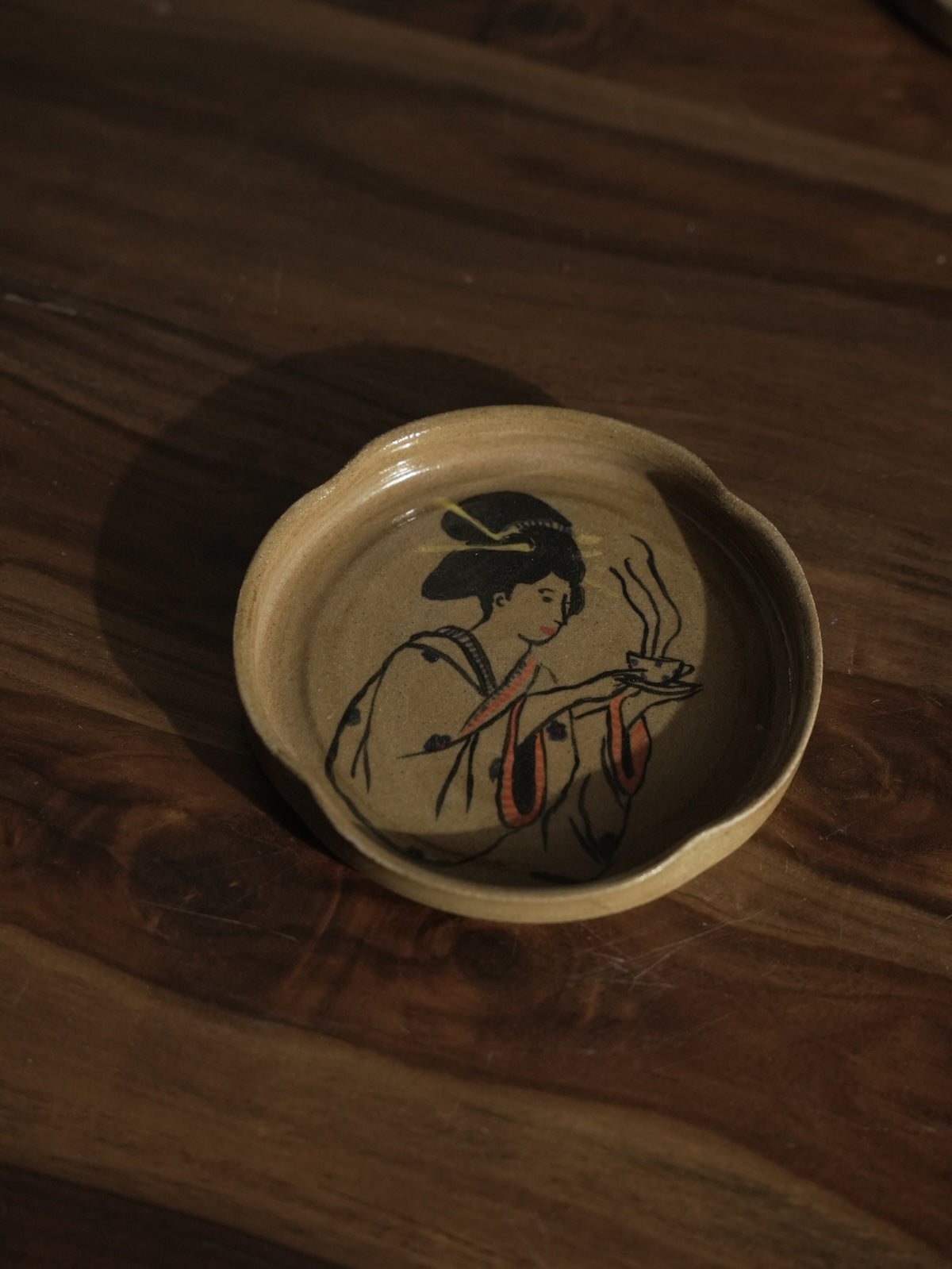 Geisha Plate — Hand-Painted Plates