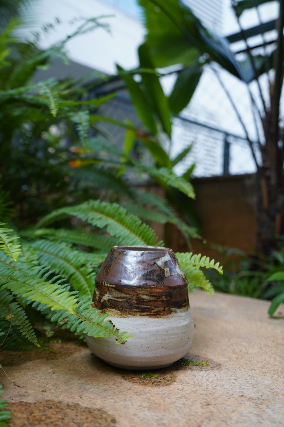 Moon Dusk — Speckled Stoneware Vase