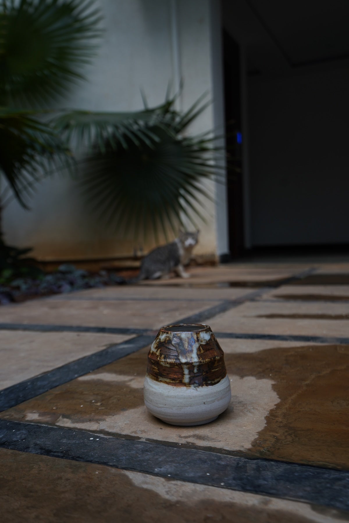 Moon Dusk — Speckled Stoneware Vase