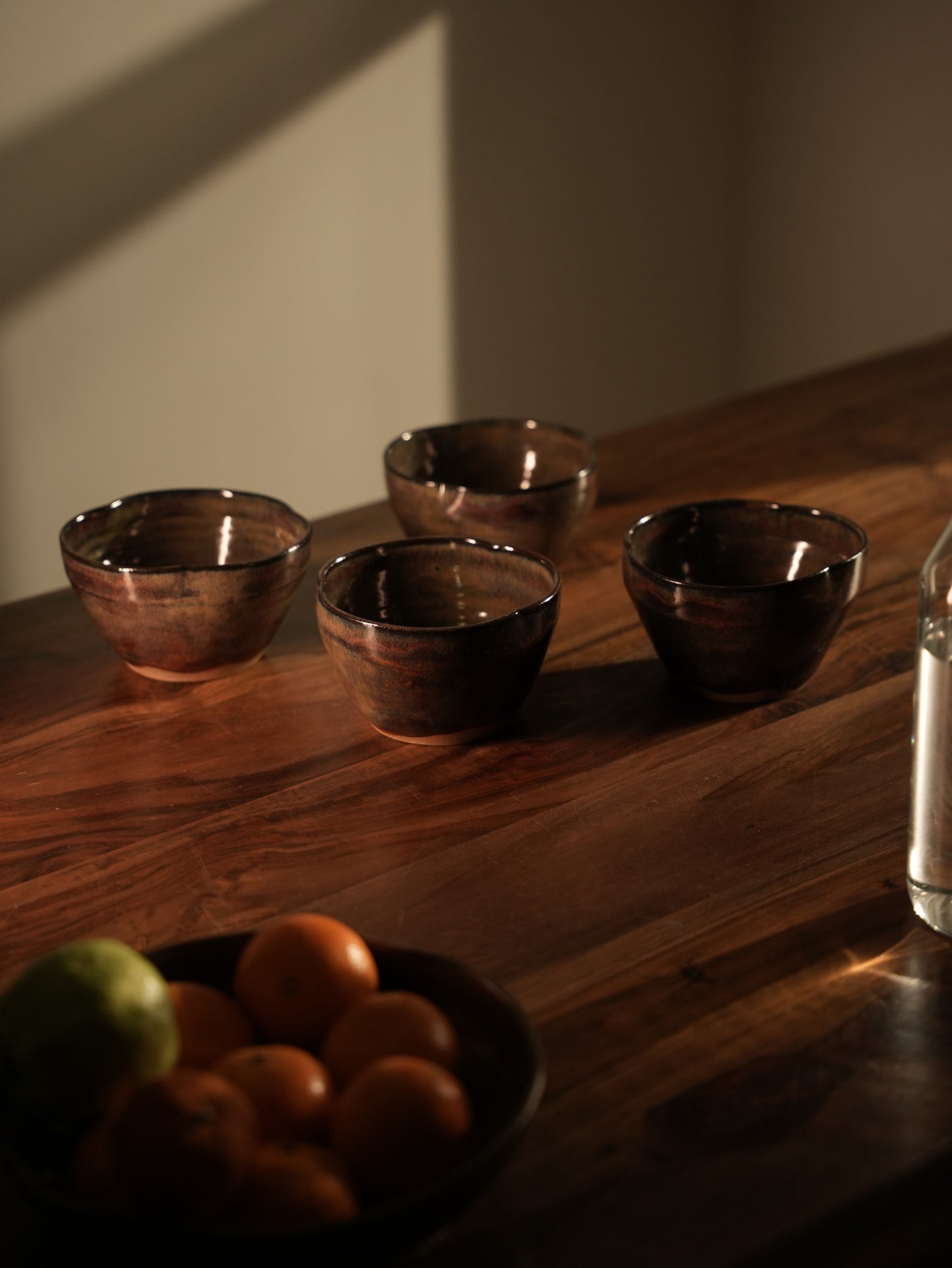 Iridescent Bowl — Glazed Serving Bowl, handmade ceramic by Mocha Cat Pottery, Bangalore
