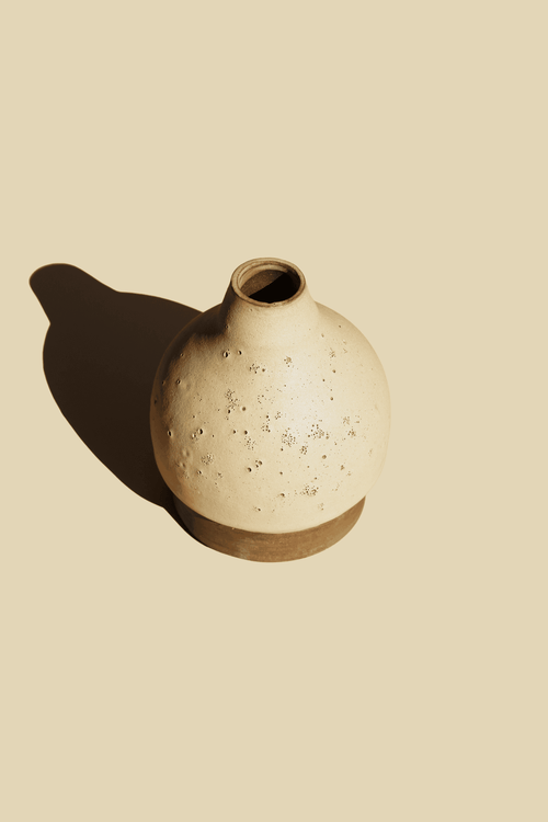 Blow — Organic Bud Vase, handmade ceramic by Mocha Cat Pottery, Bangalore